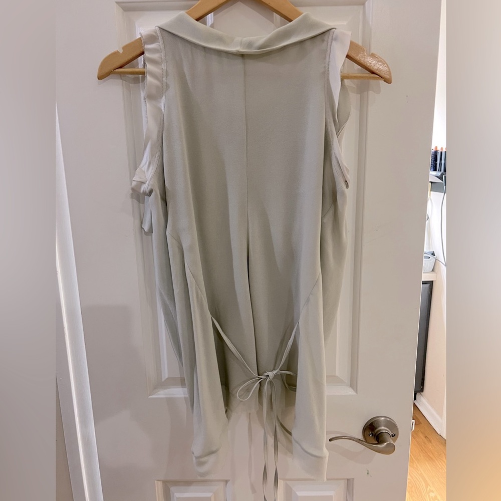 Chloe silk blouse with beautiful draping and trim - like new